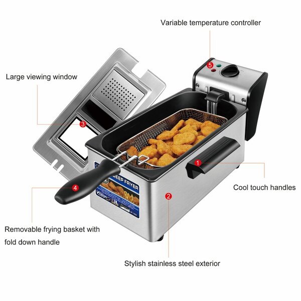 Friteuse électrique domestique SF-1003 3 litres