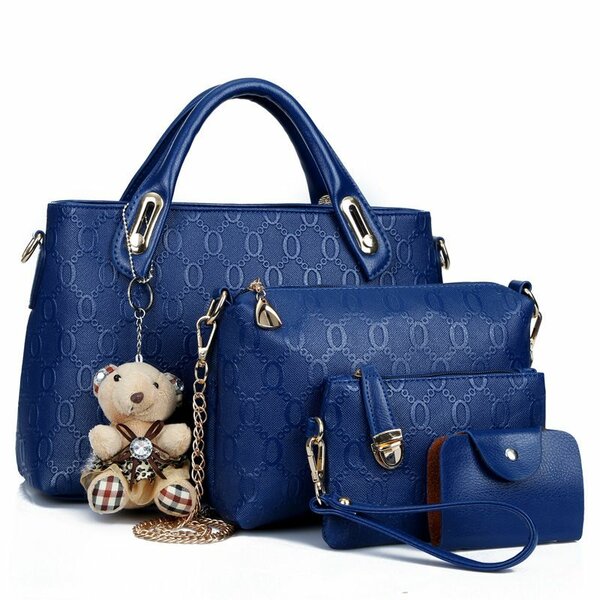 4 in 1 quality leather bag sets