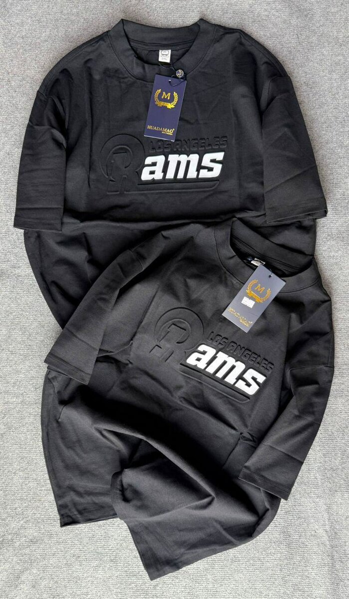 T-shirts en coton noir ams