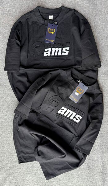 T-shirts en coton noir ams