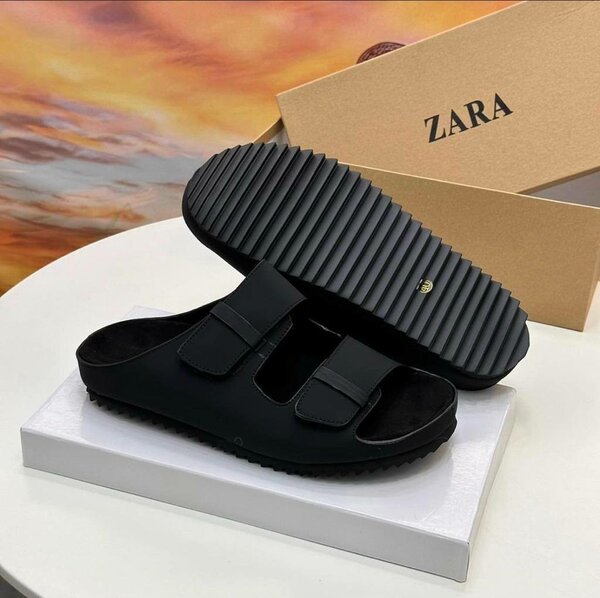 Leather slippers