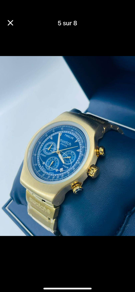 Montre Chronographe Dorée Luxe