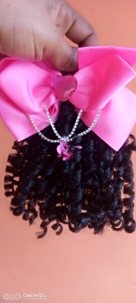 Kids curly ponytail