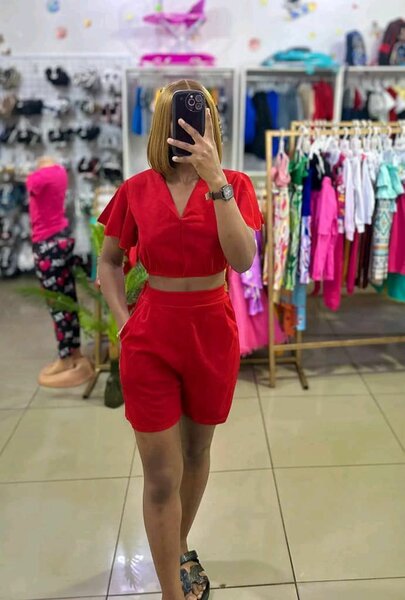 Top and shorts