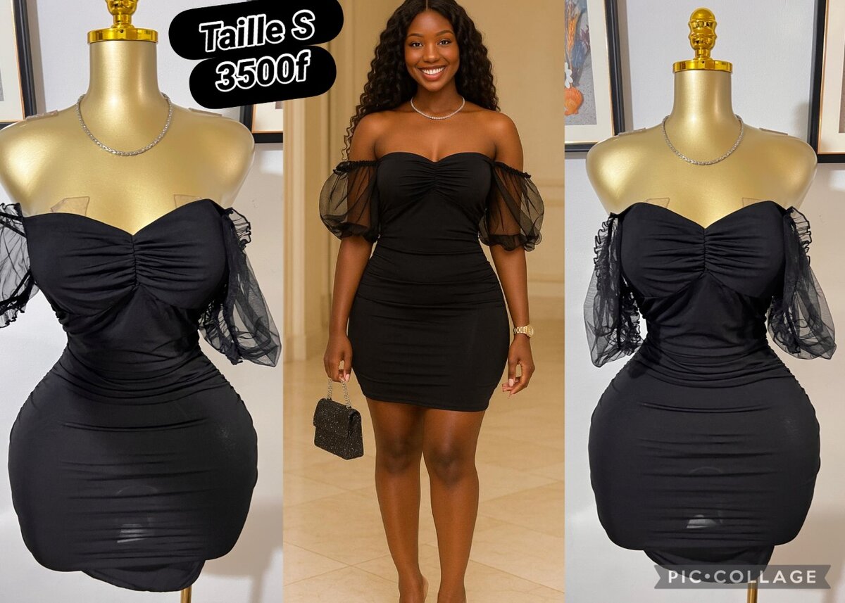Robe noire shein