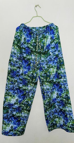 Pantalon ample en tissu imprimé