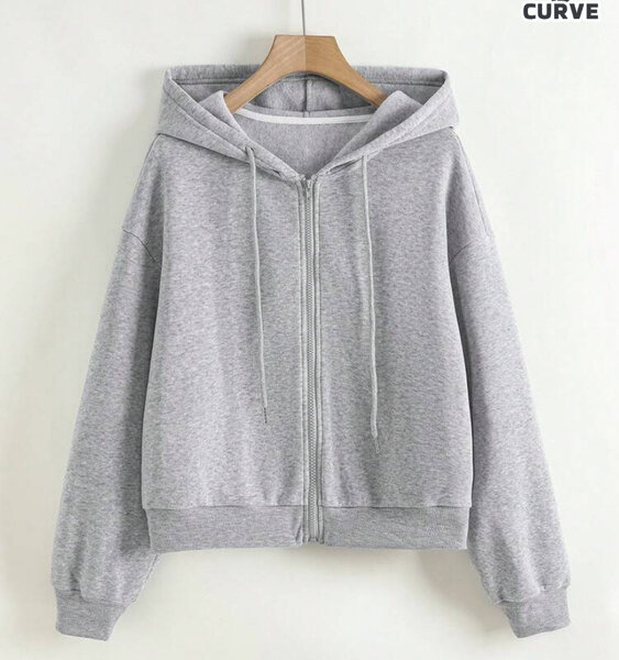 Veste à capuche zippée grise