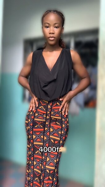 Robe élégante en motifs africains