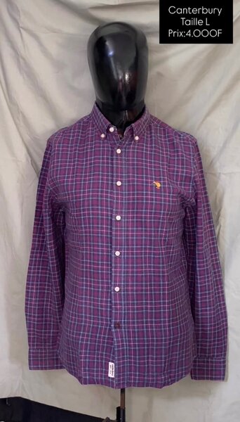 Chemise à carreaux homme