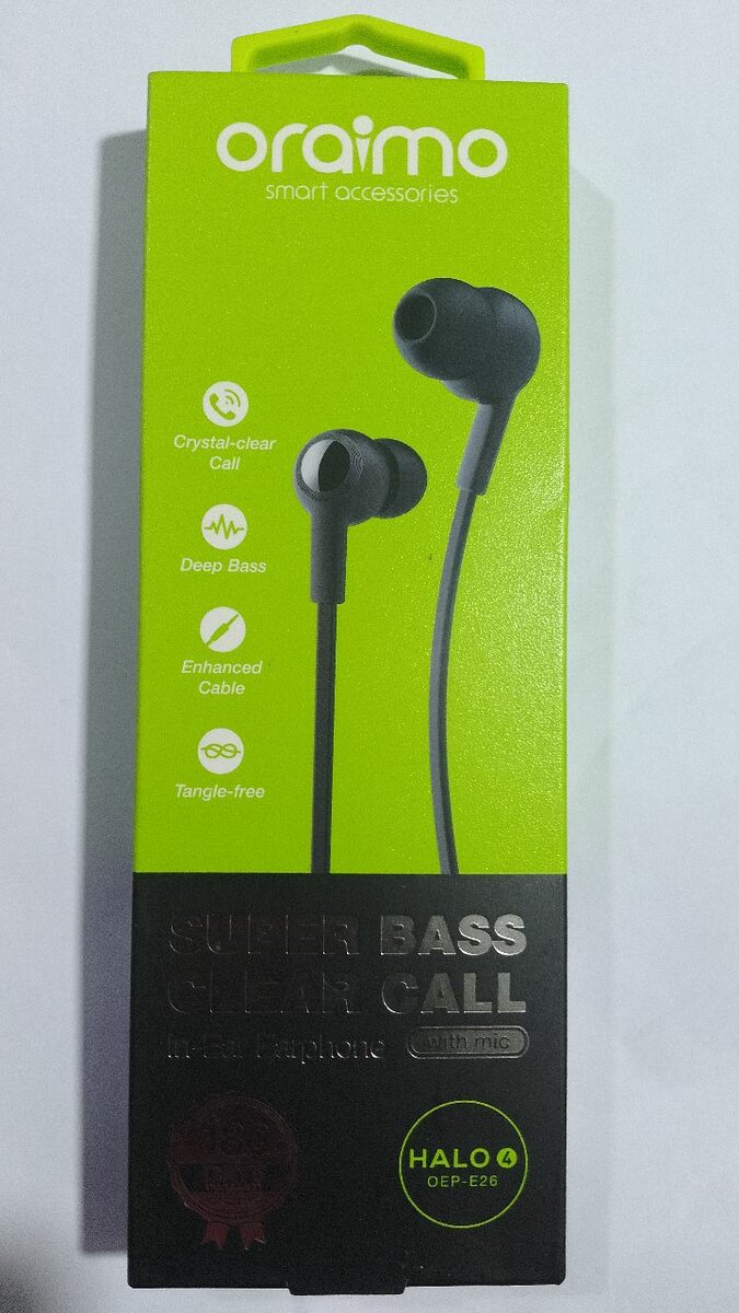 Écouteurs filiaire ORAIMO E26 noir original