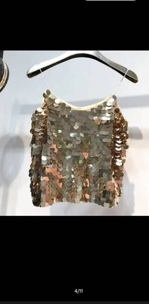 Top à sequins brillants