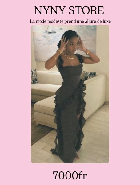 Robe longue noire élégante