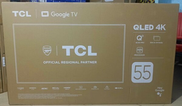 TV LED TCL 55 POUCES 4K UHD ÉCRAN QLED , AVEC WIFI