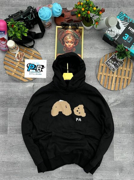 Sweat à capuche avec motif ours