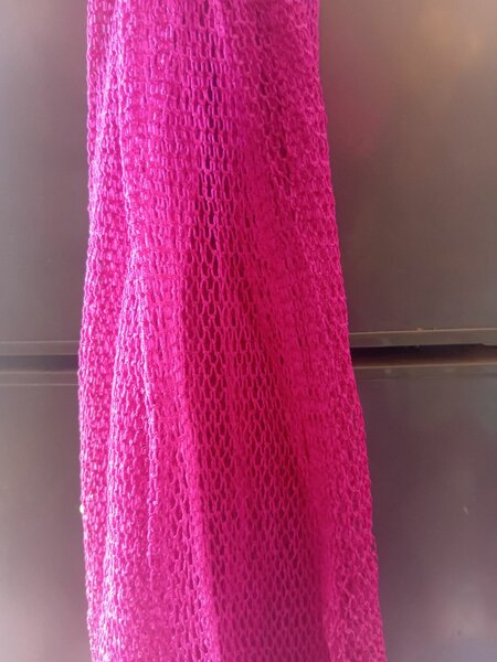 Écharpe en maille fuchsia