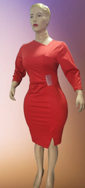 Robe rouge ajustée élégante