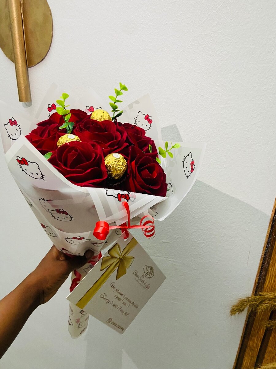 Bouquet romantique avec ballon
