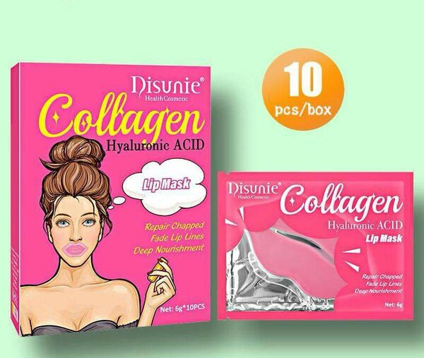 Disunie collagen hyaluronic acid lip mask pack of 10 pieces