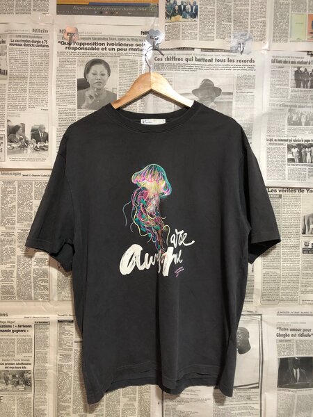 T-shirt noir méduse design