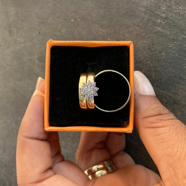 2in1set Original gold dust wedding ring