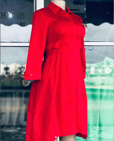 red dress