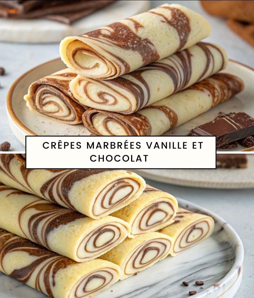 Crêpe marbré au nutella