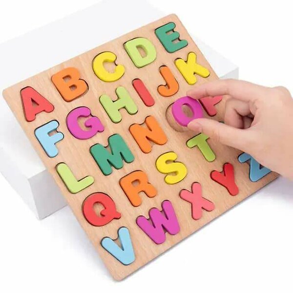 Wooden educational alphabet boards
