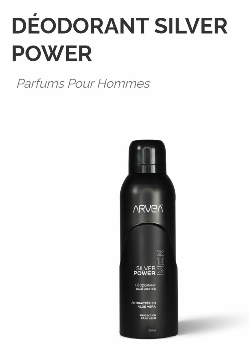 Déodorant silver power Arvea