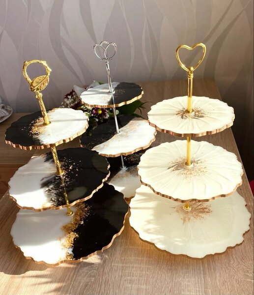 Resin tier tray