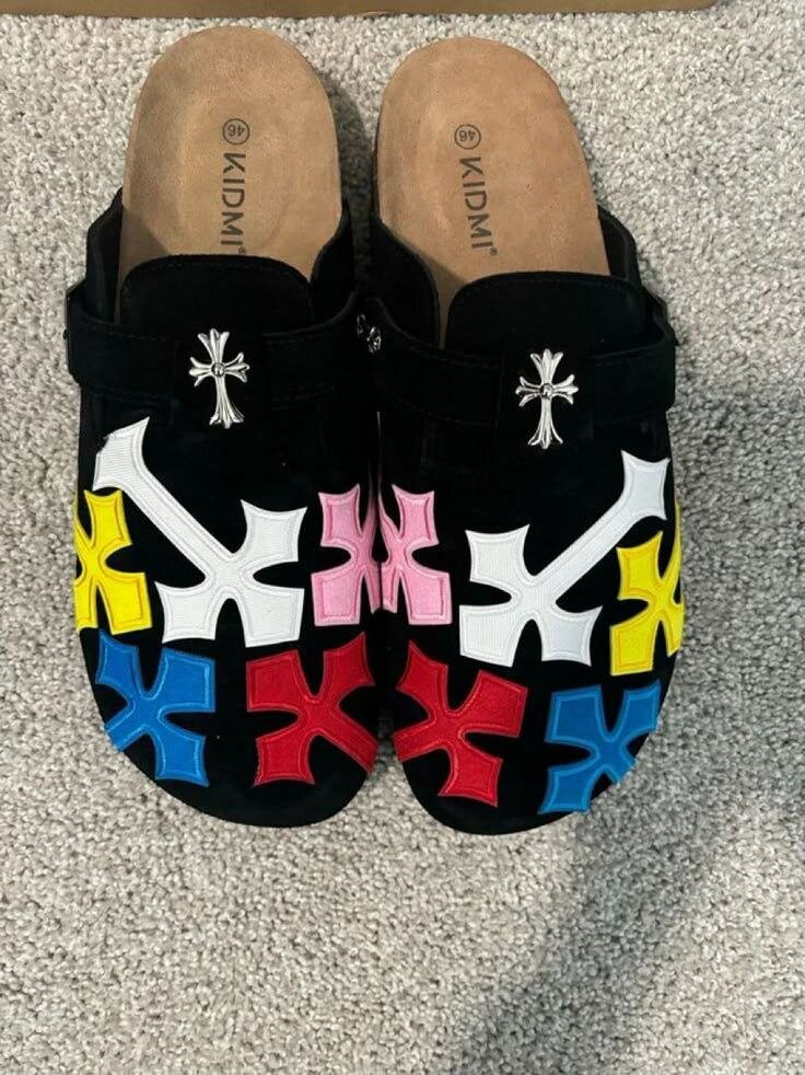 Sandales mules multicolores
