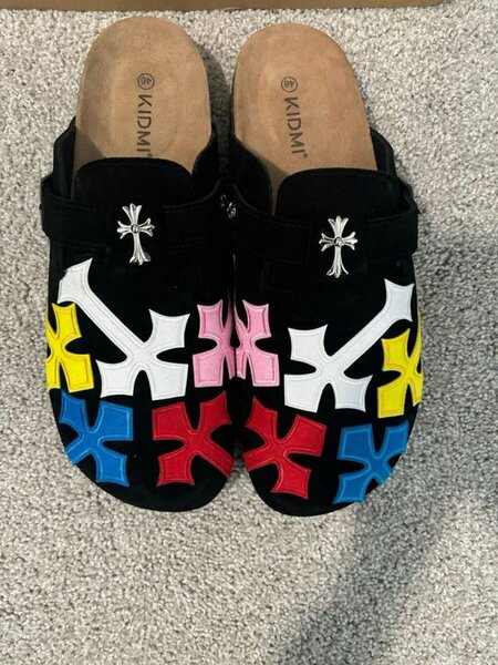 Sandales mules multicolores