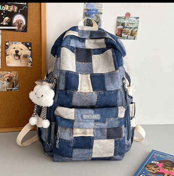 Sac à dos Patchwork Denim