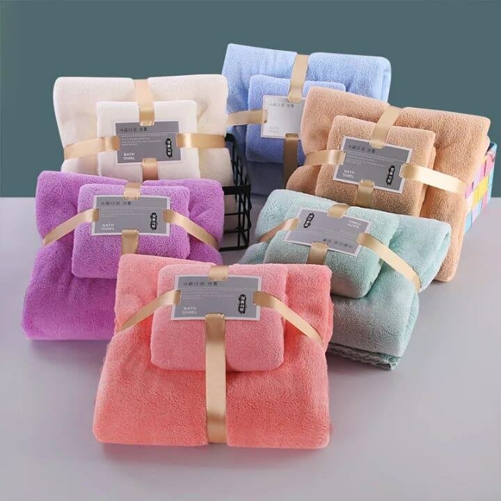Serviettes moelleuses colorées