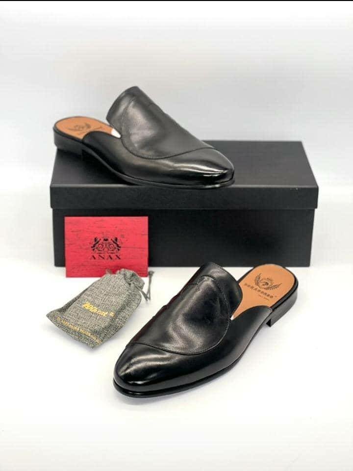 Leather half shoes