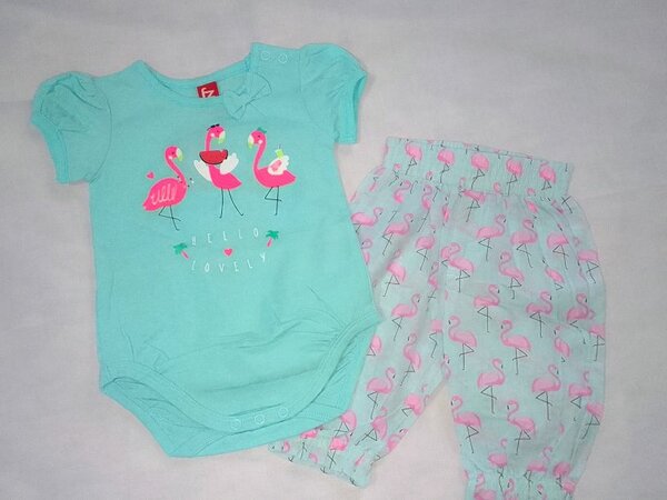 Ensemble fillette bleu rose