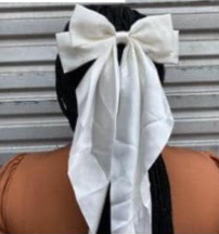 A bow on the hair
