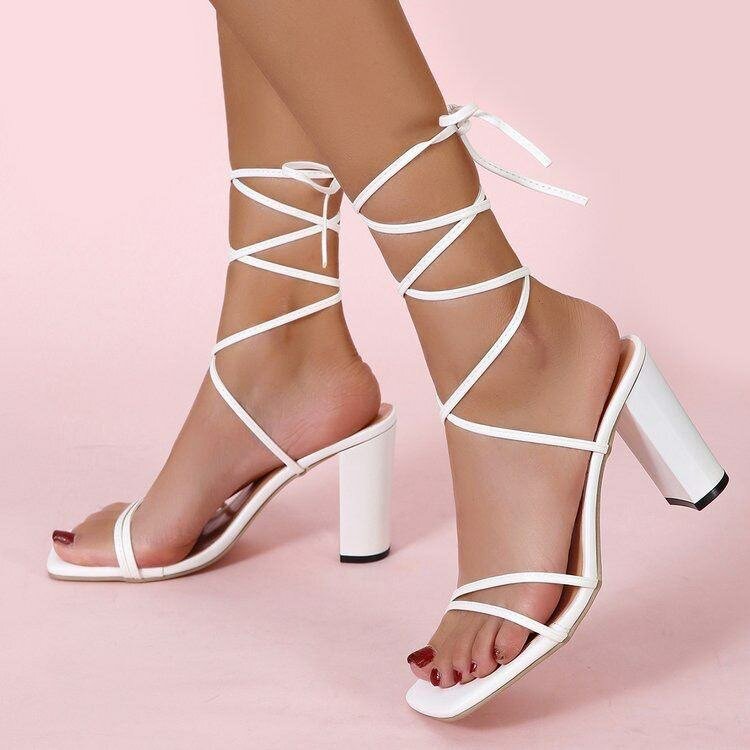 Ladies sleek block heel