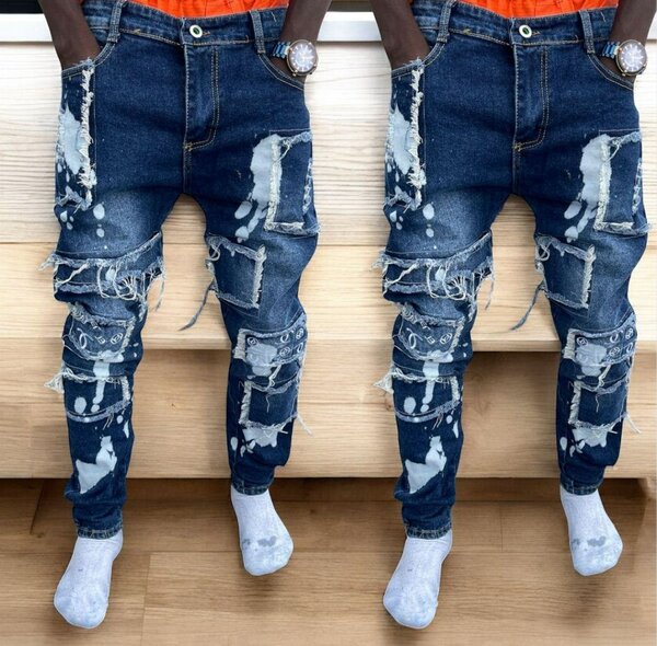 Jeans décontractés déchirés