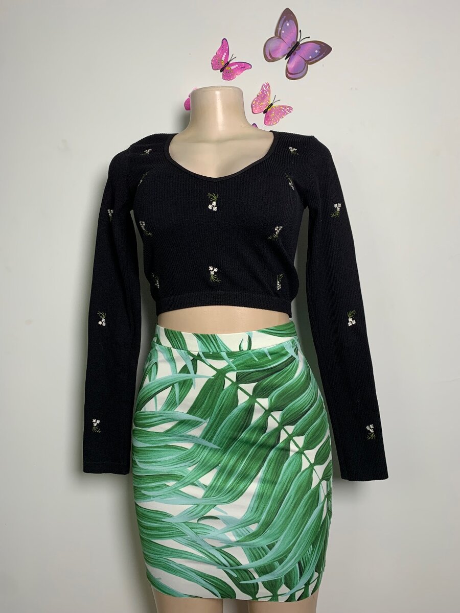 Cotton long sleeve top