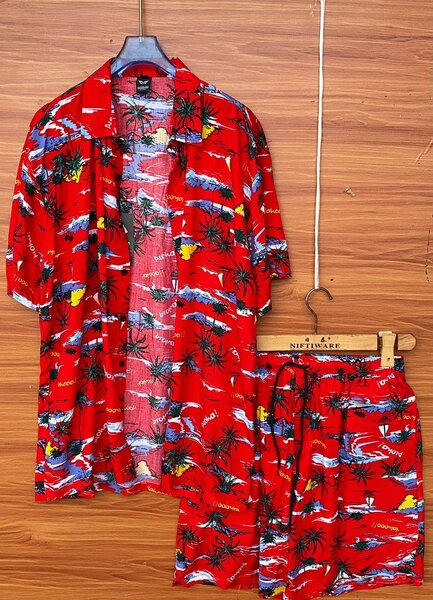 VINTAGE SHIRT TOP AND DOWN SHORTS