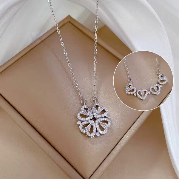 Collier élégant doré argenté