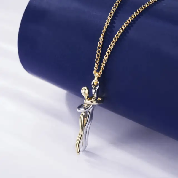 Médaillon affectueux or plaqué