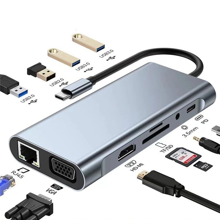 Adaptateur 11 en 1 USB-C Hub
