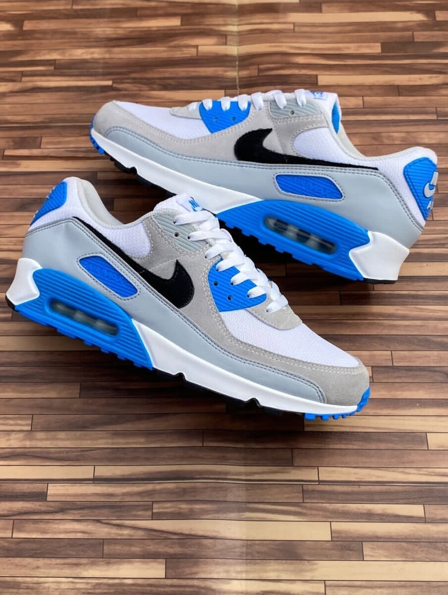 Baskets Air Max 90 Bleu Gris