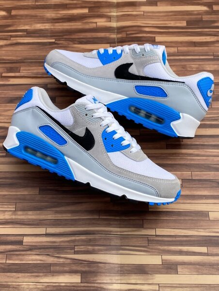 Baskets Air Max 90 Bleu Gris