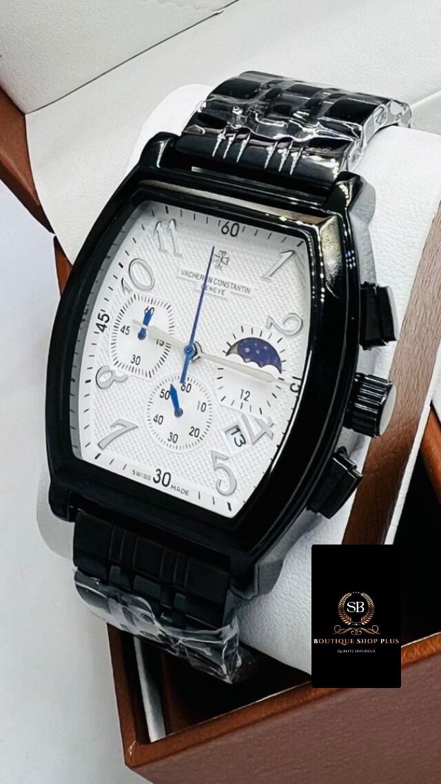 Montre vacheron  Constantin authentique En acier noir et 2 t