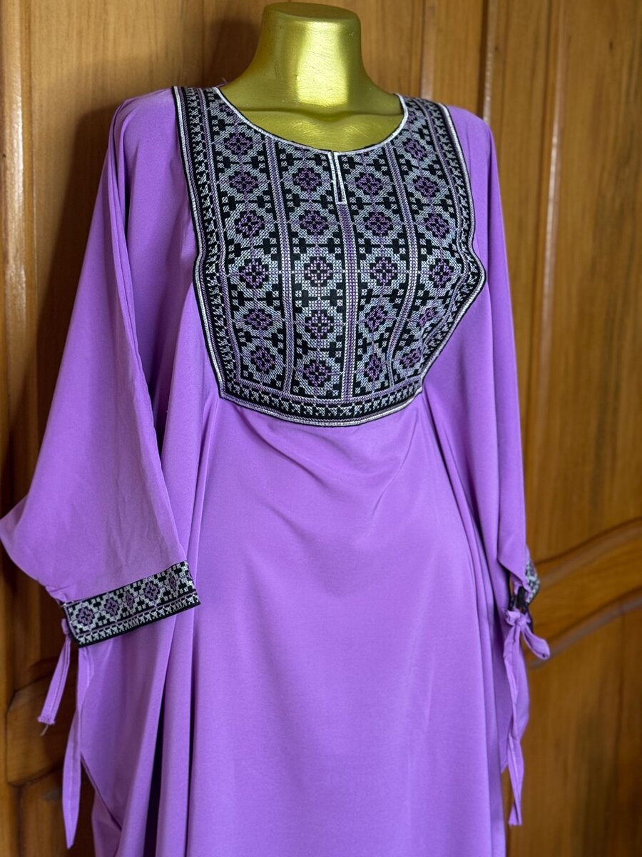 Elegant Purple Kaftan Dress