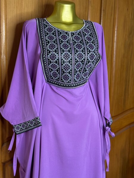 Elegant Purple Kaftan Dress