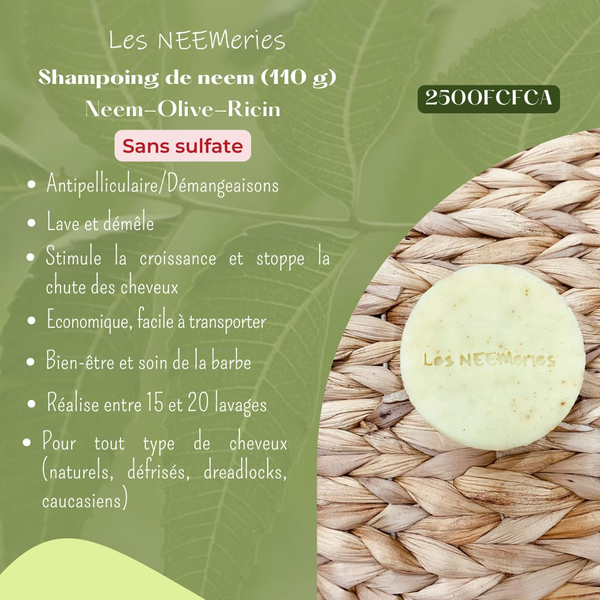 LES NEEMERIES SHAMPOOING SOLIDE Neem-Olive-Ricin