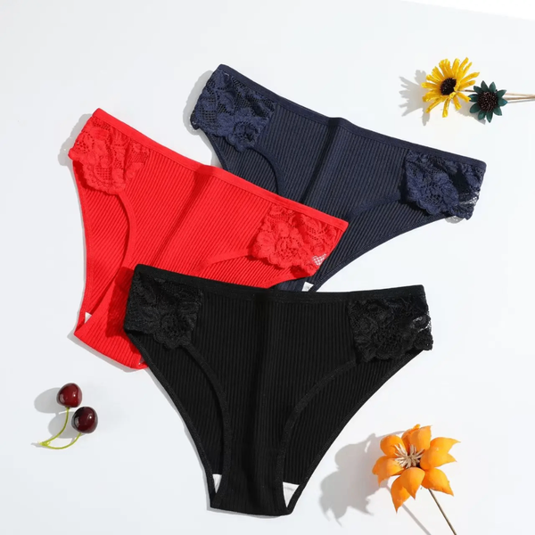 12 Culottes coton en dentelle